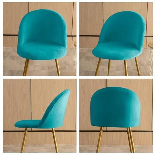 Housse de chaise velours extensible salle à manger dossier bas 1 pièce - 8