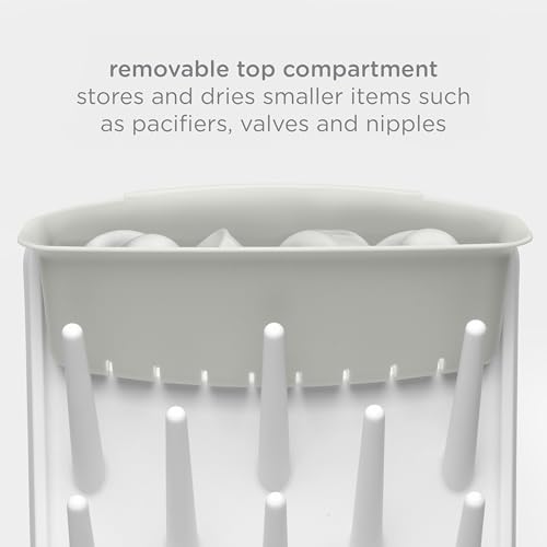 Image of Ubbi Vertical Baby Bottle Drying Rack, Space Saving Countertop Bottle Dryer (Pack of 6)