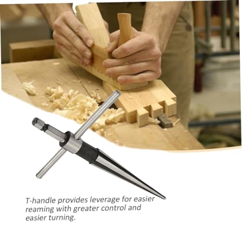 ieron Sechskant-konische Reibahle, 5 mm-22 mm, T-Form, Kegelfräser, Holzbearbeitungswerkzeuge, Karbonstahl, Handfräser, für Kegellöcher, einfache Schraubenlöcher