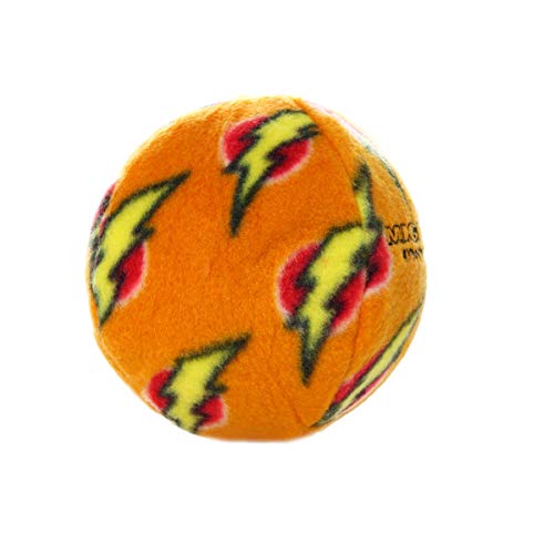 MIGHTY- NO Stuff Ball – Squeaky Plastic Core. 2-in-1 Toy. Made Durable, Strong & Tough. Interactive Play (Tug, Toss & Fetch) & Floats. (Medium, Orange)