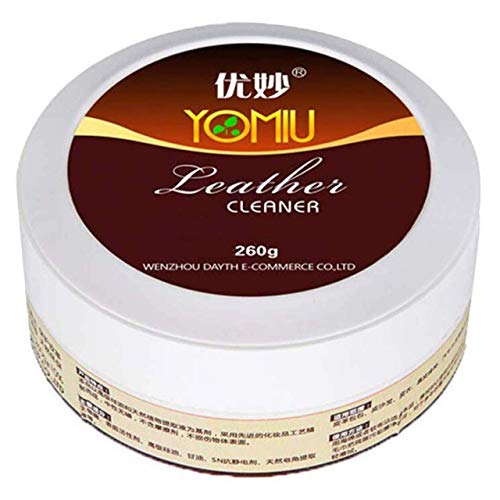 Generise Limpiador de cuero para sofás, crema acondicionador restaurador de color, color crema | Enorme 260 g TUB (incluye esponja aplicadora)