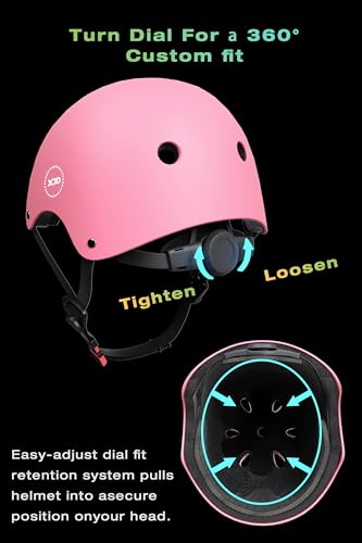 XJD Kids Bike Helmet,Multi-Sport Protective Gear Set for 3-5-8-14 Years Boys Girls with Knee and Elbow Pads Wrist Guards fit Roller Skates,Cycling,Skateboarding,Skating Scooter - Image 5