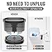 Veken Cat Water Fountain with Detachable Tank & Secure Clips, Easy to Clean & Assemble, 85oz/2.5L Pet Drinking Dispenser with Quiet Operation & LED Light, Gifts, Cats, Dogs and Small Pets, Black