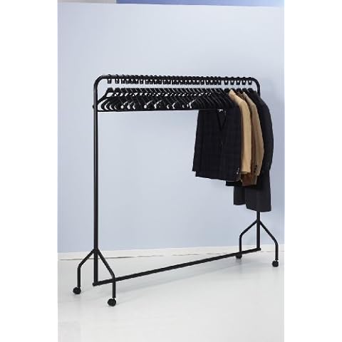BLAGAR/BLA Mobile Coat Rack. Black with 30 Anti-Theft Hangers Cover