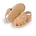Ohwawadi Baby Girl Sandals Summer Fashion Embroidered Princess Wedding Dress Flats Shoes Beach Casual Sandals Infant Newborn Crib Shoes First Walkers