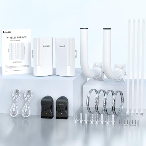 UeeVii 5.8G Point to Point Wireless Bridge with 2 Brackets for Barn Garage - image 9