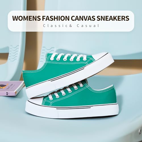 Image of hash bubbie White Sneakers for Women Low Top Canvas Shoes Womens Canvas Sneakers Women's Fashion Sneakers Slip on Casual Tennis Shoes