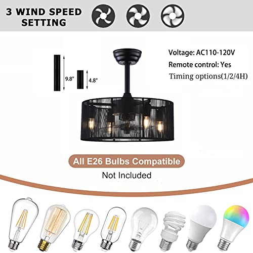 LOYALHEARTDY-Caged-Ceiling-Fans-with-Lights-and-Remote-18-Black-Fringe-Tassel-Ceiling-Fan-3-Speed-Modern-Downrod-Mount-Bladeless-Ceiling-Fan-Kids-Fan