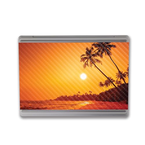 Image of MightySkins Carbon Fiber Skin Compatible with Microsoft Surface Laptop Go 3 (2023) Full Wrap Kit - Sunset Dreams | Protective, Durable Textured Carbon Fiber Finish | Made in The USA