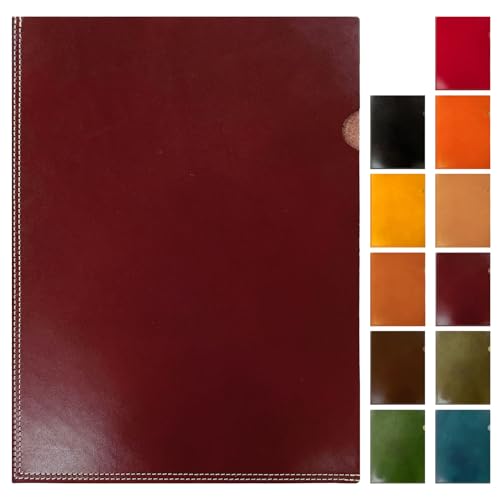 栃木レザー 本革 一回り大きな A4 +3cm 書類入れ A4 ファイル 書類 収納 文具 ビジネスグッズ シンプル A4サイズ ステーショナリー 資料ケース 革 こだわり親父の本革+3cm レッドブラウン