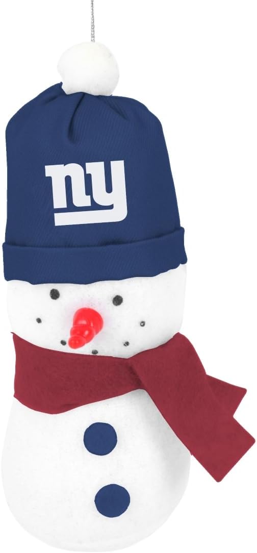 FOCO New York Giants NFL 3.5 inch Snowman Holiday Ornament