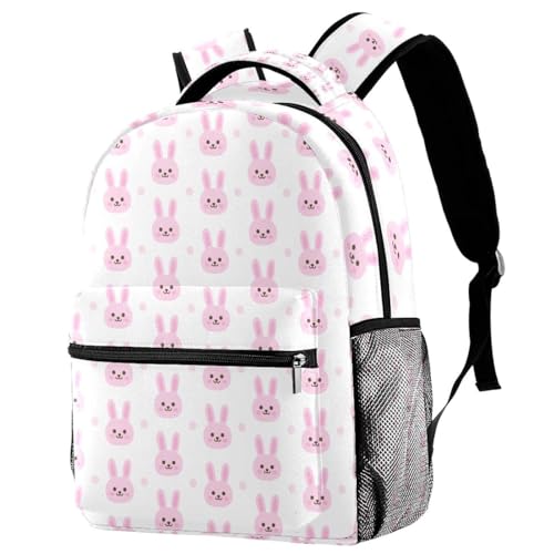 Sac à dos d'école rose et multicolore pour filles et adolescentes 29x20x40cm