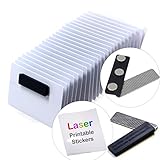 Great DIY Kit for 24 sets of Magnetic Name Badges, Including 24 Premium PVC Cards, Badge Magnets & Transparent Laser Printable Stickers - Making 24 Professional Name Tags for Office or Family Events