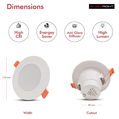 Image of 5W LED DOWNLIGHT with Round LED Concealed Panel (RED) (4)