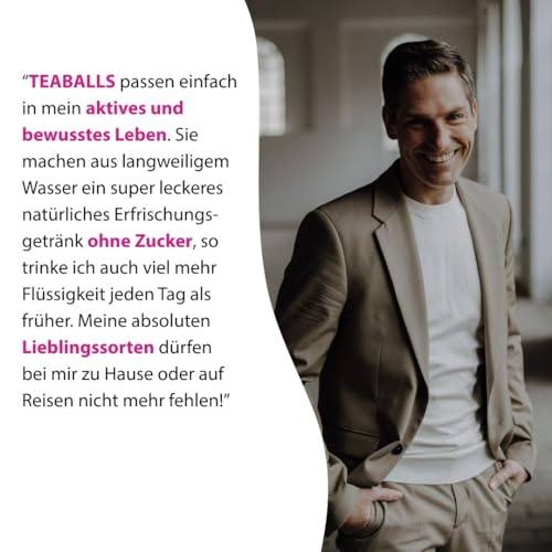 TEABALLS Set DANCE MIX mit Himbeere, Pfirsich, Kirsche 3er Pack für 225 Tassen Tee