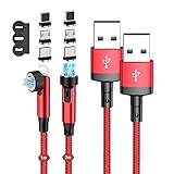 【Funcionamiento & Diseño LED】Con el cable magnético puedes utilizar el cable de carga para encender y apagar con una mano. Y con LED, puede encontrar rápidamente el cable magnet para cargar su teléfono móvil en un entorno oscuro, hace que la carga sea más conveniente y segura mientras se conduce.
