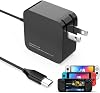 Cargador USB C de 45W para Steam Deck/OLED, Cable de 5.7 pies | Cargador Rápido Tipo C PD 3.0 de 45 Vatios para Nintendo Switch 2