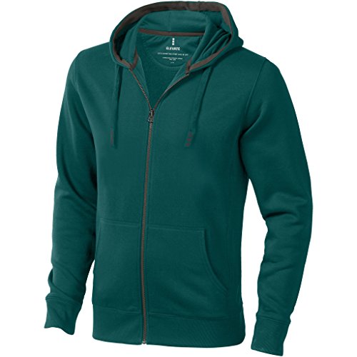 Image of Elevate Mens Arora Hooded Full Zip Sweater (3XL) (Forest Green)