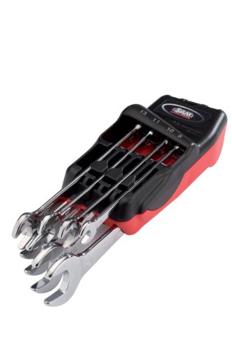 SAM Outillage 50N-J8Z Jeu de 8 clés mixtes S1 de 8 à 19 mm sur râtelier