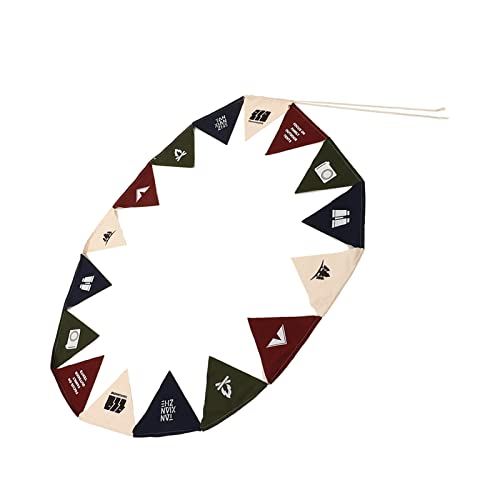 Bandeiras Triangulares de Acampamento, Bandeiras Coloridas 16 Bandeiras para Casamento