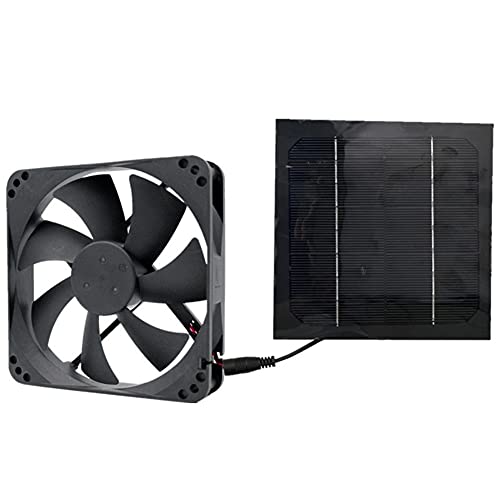Vrttlkkfe 20W Solar Abluftventilator Luftabsauger 6 Zoll Ventilator Sonnenkollektor LüFter für Hundehuhnhaus GewäChshaus…