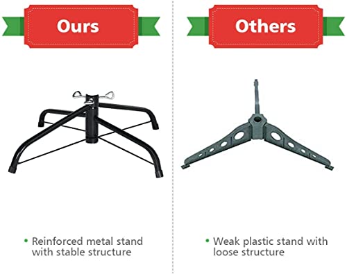 Generic Chefjoy Unlit Spruce Christmas Tree, Artificial Christmas Tree, Premium Pvc Hinged Xmas Tree With Foldable Metal Stand, Easy Assembly For Home Office Party, Green #TOP5