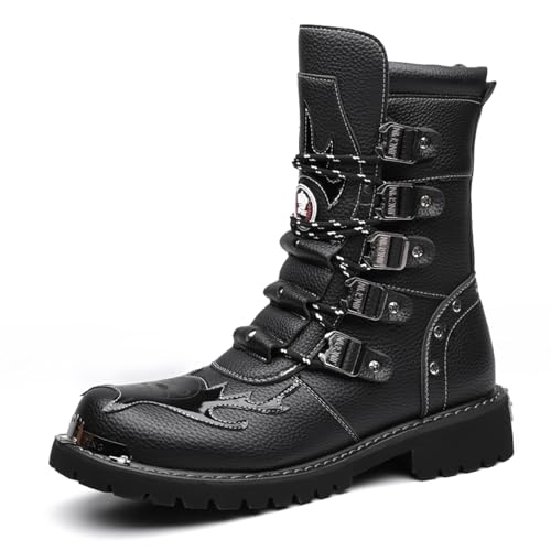 Men's Leather Multi-Strap Boots