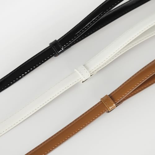 Image of Aurolran Women's Leather Belt with Buckle - Ideal for Dresses, Jeans, and Coats