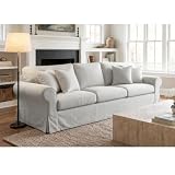 Vorthio 89' Heavy-Duty 3 Seater Couch, Farmhouse Slipcover Sofa, with High Back...
