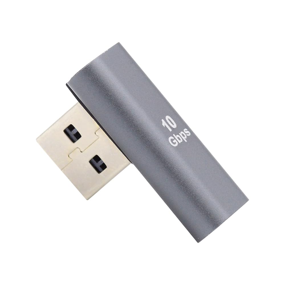 Xiwai 90 Grad Abgewinkelter USB-C Auf USB 3.0 Adapter – Flacher Datenadapter Für Laptop & Desktop, 10 Gbit/s