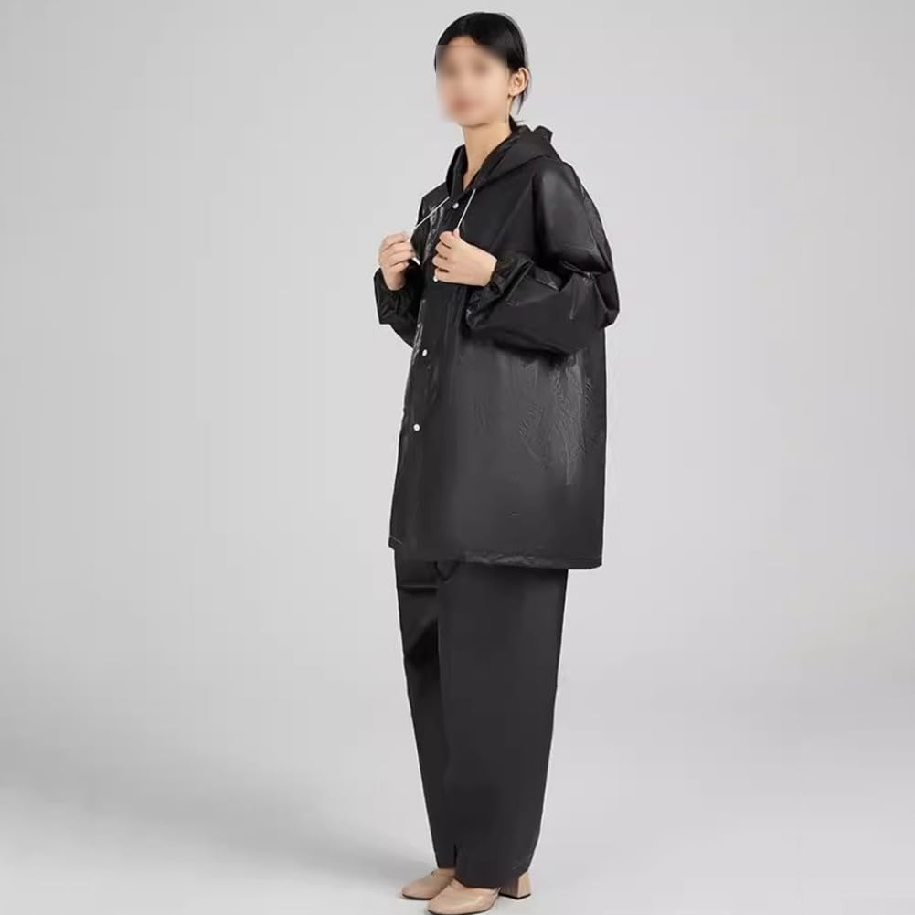 GLOBALHUT Combinaison de pluie en EVA pour adulte, imperméable, légère, avec coutures renforcées, pour cyclisme, moto, extérieur
