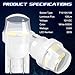 Muening 194 LED Bulbs Extremely Super Bright 3SMD 2835 Chipsets T10 168 2825 175 W5W LED Replacement Silica Gel Bulb for Car Door Courtesy License Plate Lights (Pack of 20)