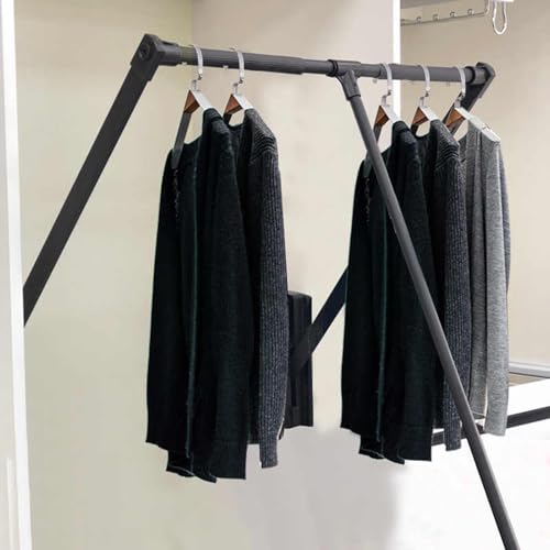 Tringle de penderie réglable et rabattable pour garde-robe de 51 à 120 cm - 6