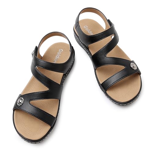 Flat Sandals For Women Dressy, Ankle Strap Arch Support Walking Comfortable Flats Open Toe Sandal3