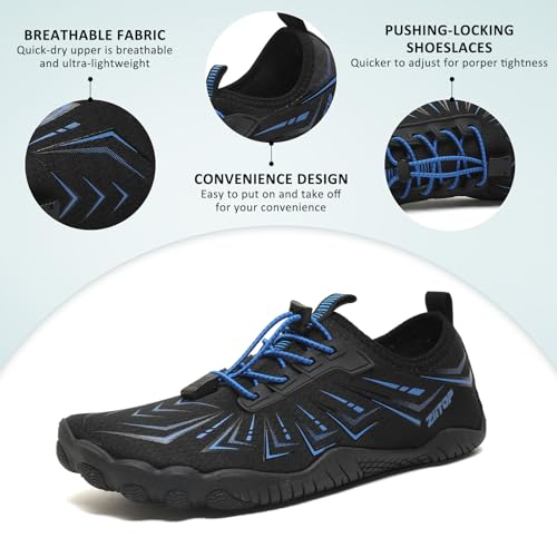 Image of ziitop Water Shoes for Men Women Beach Barefoot Swim Rock Climbing Pool Shoes Socks, Anti-Slip Breathable Quick Dry Lightweight Slip-on, Outdoor Sport Hiking Walking Boating Fishing Diving Surfing