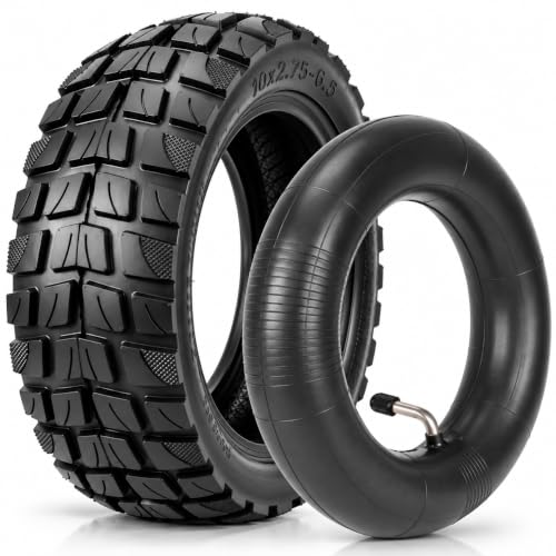 Satgoo Neumático Off-Road 10x2.75-6.5 con Cámara de Aire 2mm para Patinete