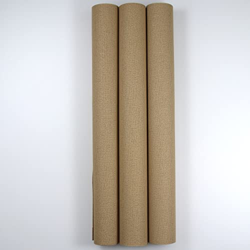 Image of KCS 3 pc of 15 inch x 18 inch Counted Cross Stitch Cotton Aida Cloth Needlework Fabric,25CT,Khaki