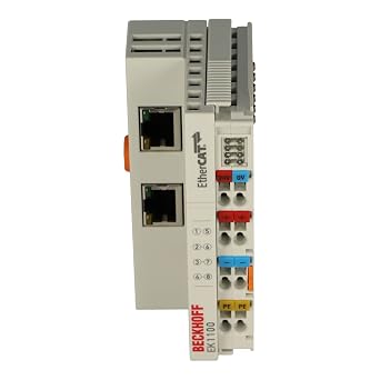 BECKHOFF EK1100-25 to +60 Degrees C, E-Bus Terminal, ETHERCAT Coupler, IP20, MAX 4.2 GB ADDRESSABLE I/O Point, RJ45 Connection, Voltage 24 Volt DC