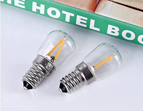 Not Dimmable St24 Led Retro Transparent Bulb 1W 120V E12 Edison Bulb Candle Holder Base, 2700K Natural White Small Filament Bulb For Ceiling Lamp Of Chandelier, Pack Of 6 #TOP7