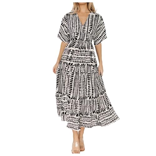 Robe d'été bohème anti-transpiration à manches courtes légères