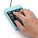 USB Numeric Keypad, Jelly Comb Portable Slim Mini Number Pad for Laptop Desktop Computer PC, Full Size 19 Key, Big Print Letters - Black and Blue