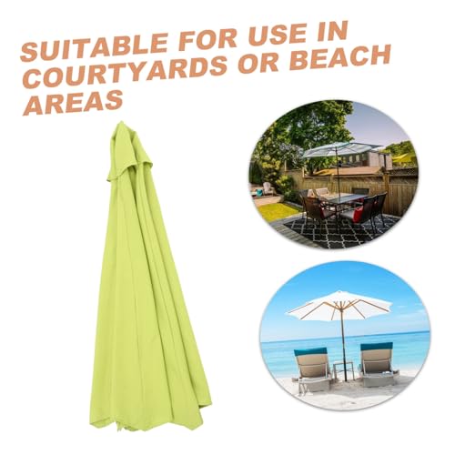 Dosel para sombrilla de patio resistente recambio verde tela ligera de terraza 7