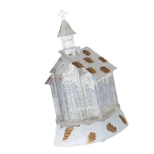 Elegant Light Up Christmas Snow Globes with Glitterings Pine Tree Sturdy Materials Craftsmanship Accessory