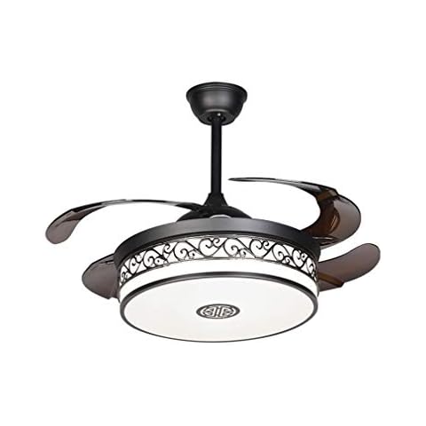 TATANE Ceiling Fan with Lighting, Fan Ceiling Fan LED Light, Adjustable Wind Speed, Dimmable Remote Control, Modern LED Ceiling Light, Restaurant Bedroom Color Optional Cover