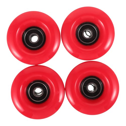 LIOOBO Skate Wheels Replacements 4pcs Roller Skates Pu Wheels Skateboard Supplies