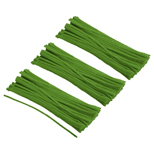 Limpiadores de tuberías PATIKIL verde claro, 300 limpiapipas flexibles de 30 cm para manualidades