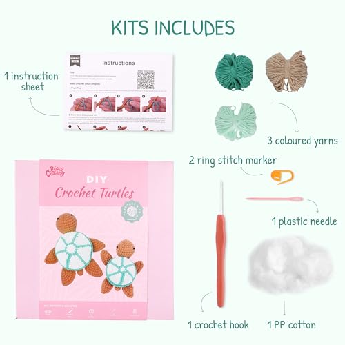 Image of HOUSE CREATIVITY Valentine Turtle Craft Kit for Ages 3+, Non-Toxic Safe Materials, Parent Child DIY Bonding Activity with Video, Beginner Craft for Preschool Toddler Kids Gift