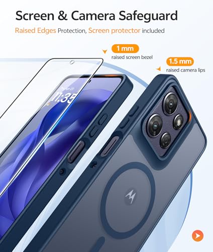 Image of FNTCASE for Moto G Power 2026 Case: Motorola Moto G Power 5G 2025 Case [Compatible with Magsafe] Translucent Matte Cases with [Screen Protector] Military Grade Shockproof Protective Phone Cover