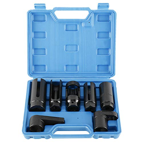 FreeTec 7pcs Capteurs d'oxygène, Jeu d'écrous de sonde lambda injecteurs Clé à douille Douilles