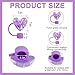 JarThenaAMCS 4Pcs Valentine's Day Straw Cover Caps 0.4 Inch Sequin Heart Resin Reusable Straw Topper for 30 & 40 OZ Tumbler Cups (Pink, Purple)